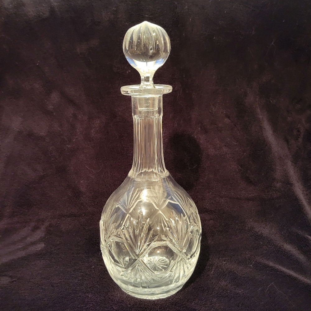 Vintage Wedgewood Crystal Decanter, Glass Stopper NWT